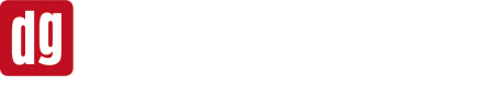 dg logo punavalkoinen